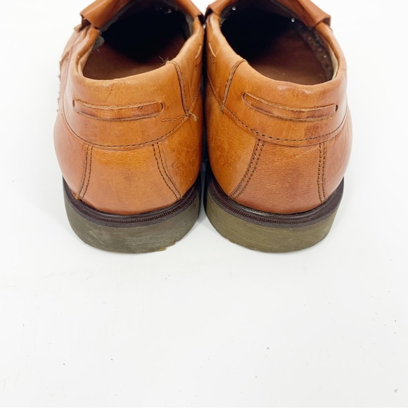 Aztec Made in Mexico Woven Leather Loafer with Tassels. Mens size 11 - Picture 3 of 6